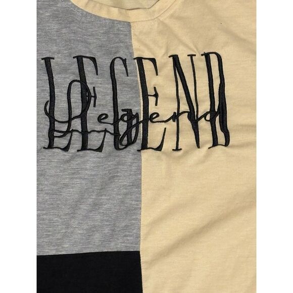 SEVEN SOULS LEGEND Embroidered Cream‎ Men's Short Sleeve T-Shirt, Size X-Large - Picture 2 of 8